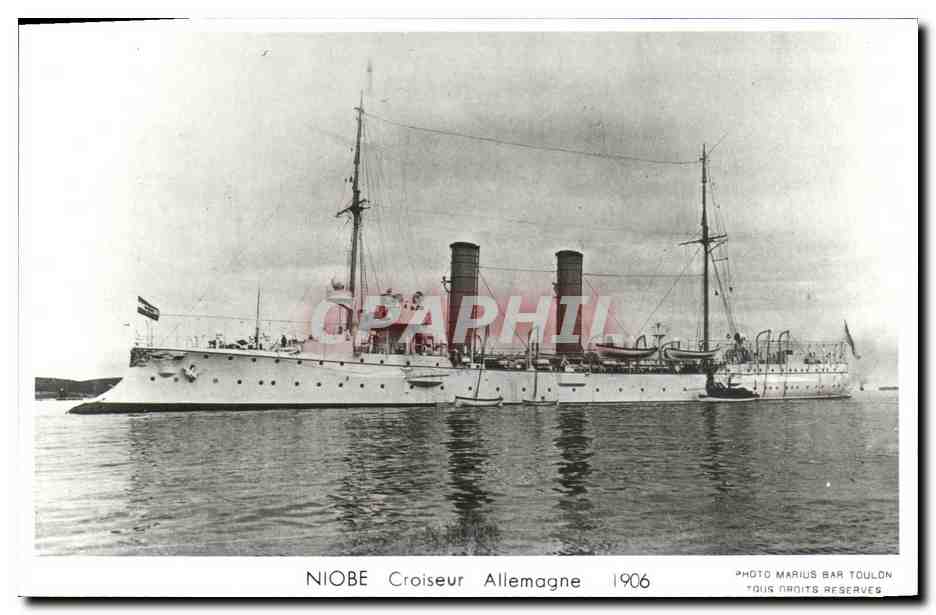 CPM Bateau Niobe Allemagne 1906