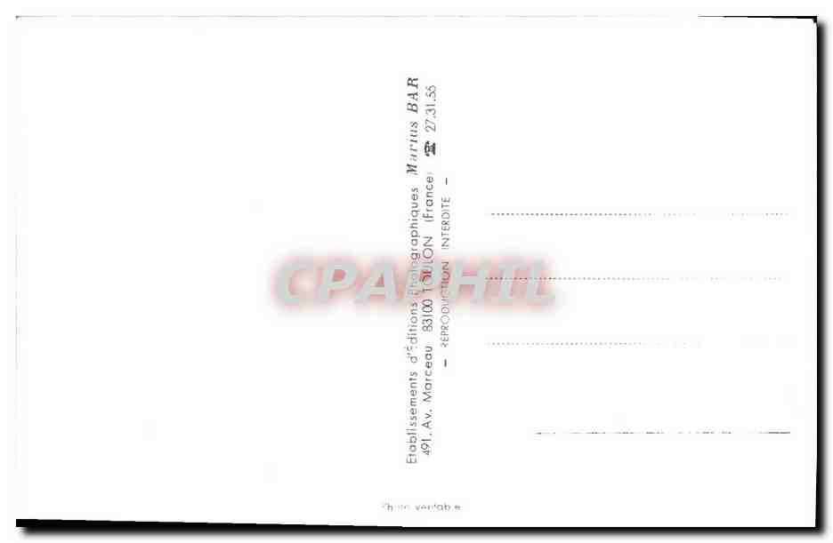 CPM Bateau TCD Ouragan — Verso