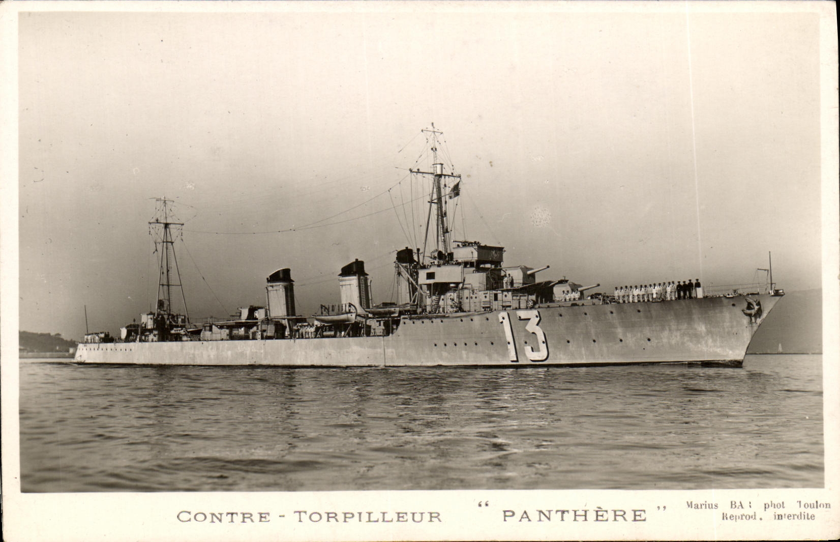 CPSM Bateau Contre torpilleur Panthere