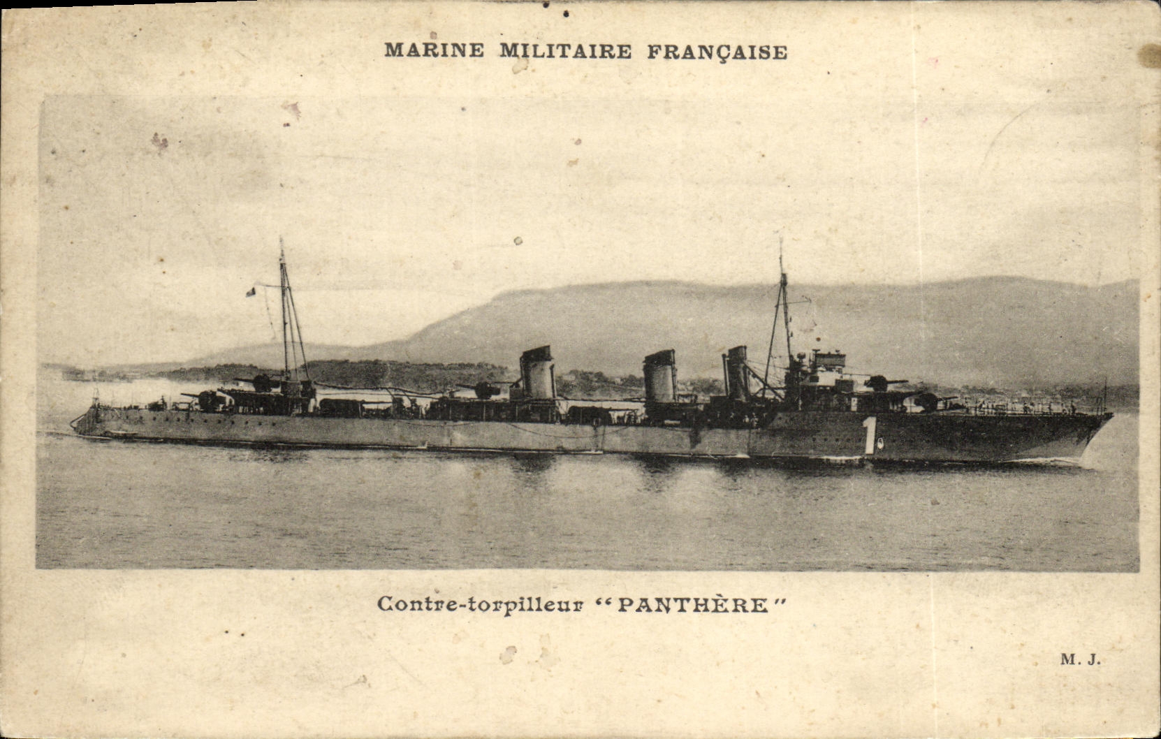 Contre-torpilleur "PANTHÈRE" — Marine Militaire Française — M.J.