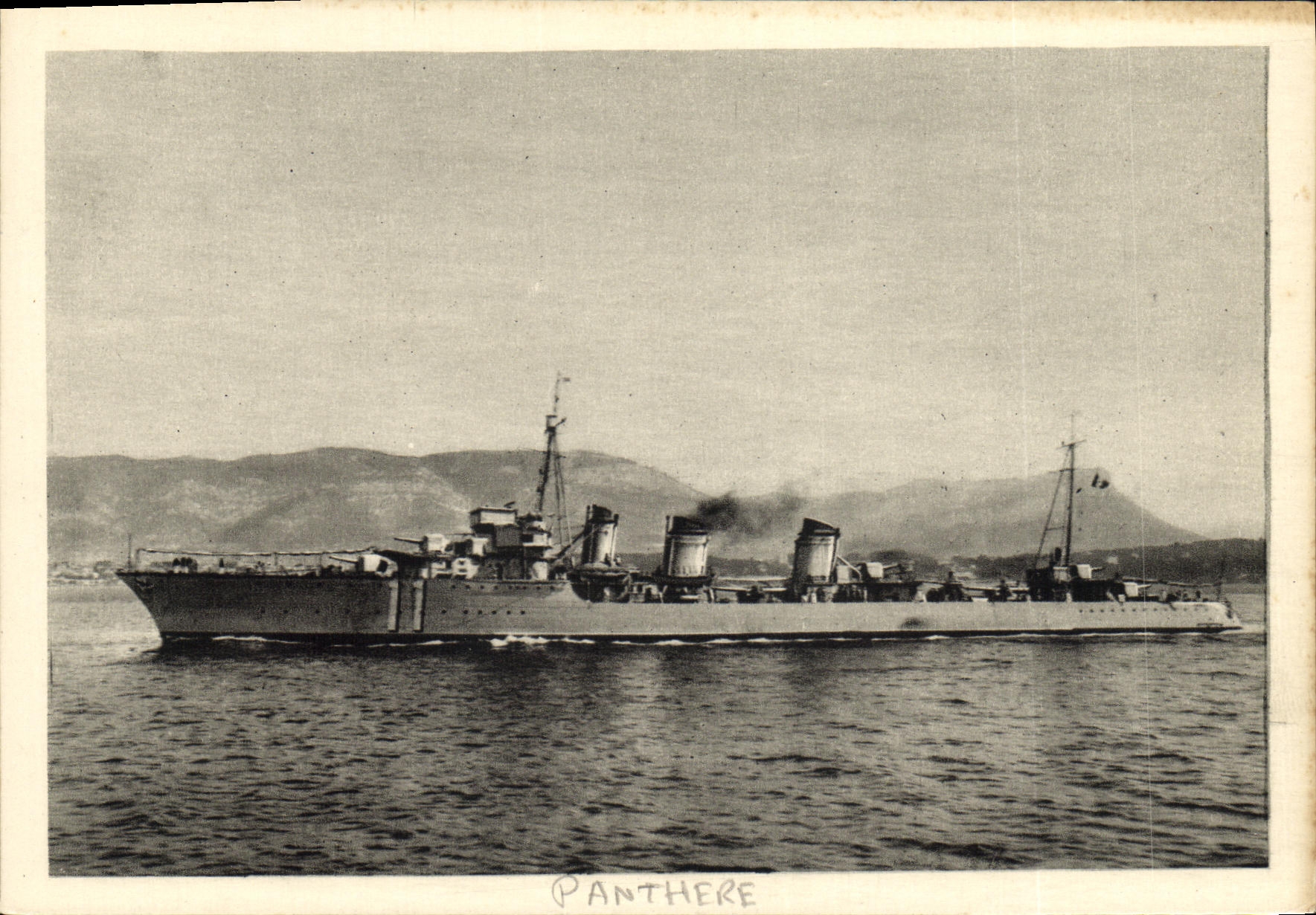 CPA Bateau Contre torpilleur panthere