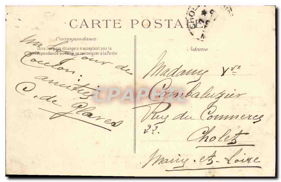 Marine nationale — "Paris" — Cuirassé d'Escadre dreadnought — Reverso