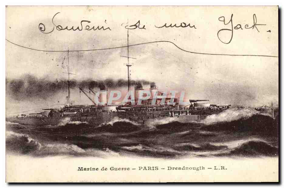 Marine de Guerre – PARIS – Dreadnought – L.R.