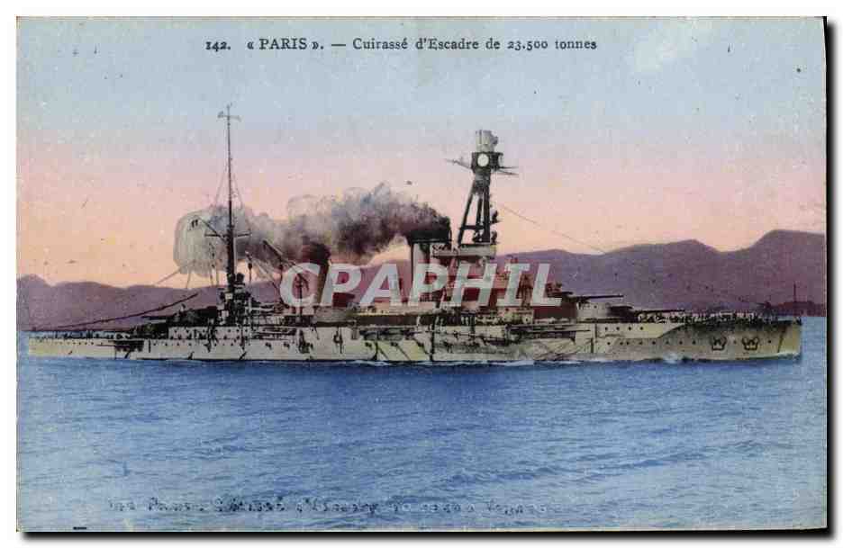 CPA Bateau Guerre Dreadnought Paris