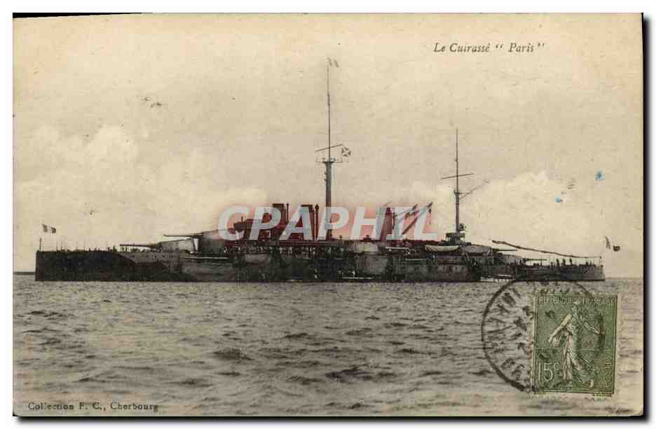 Het slagschip "Paris" — Cherbourg — Collectie F.C.