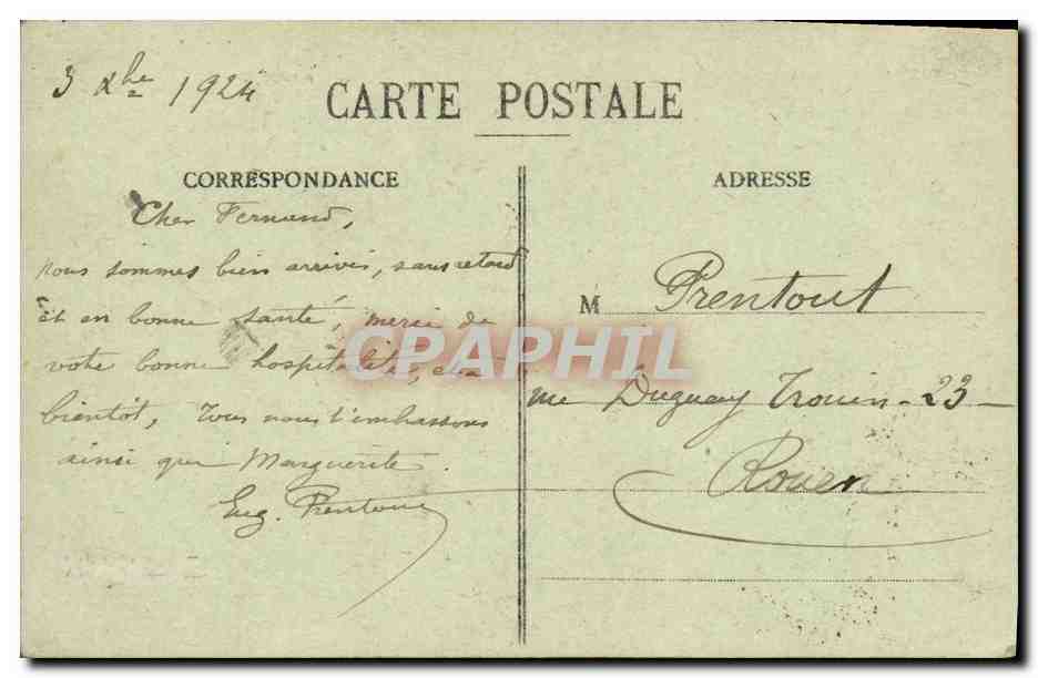Het slagschip "Paris" — Cherbourg — Collectie F.C. — Achterkant