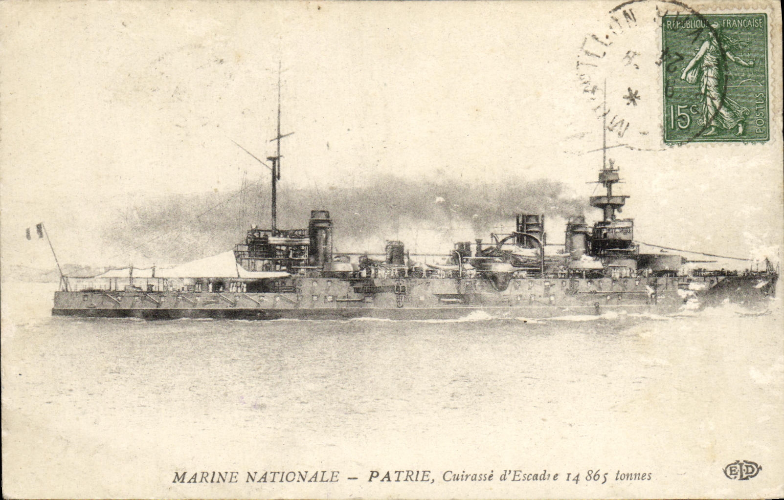 CPA Bateau Guerre Patrie Cuirasse d escadre