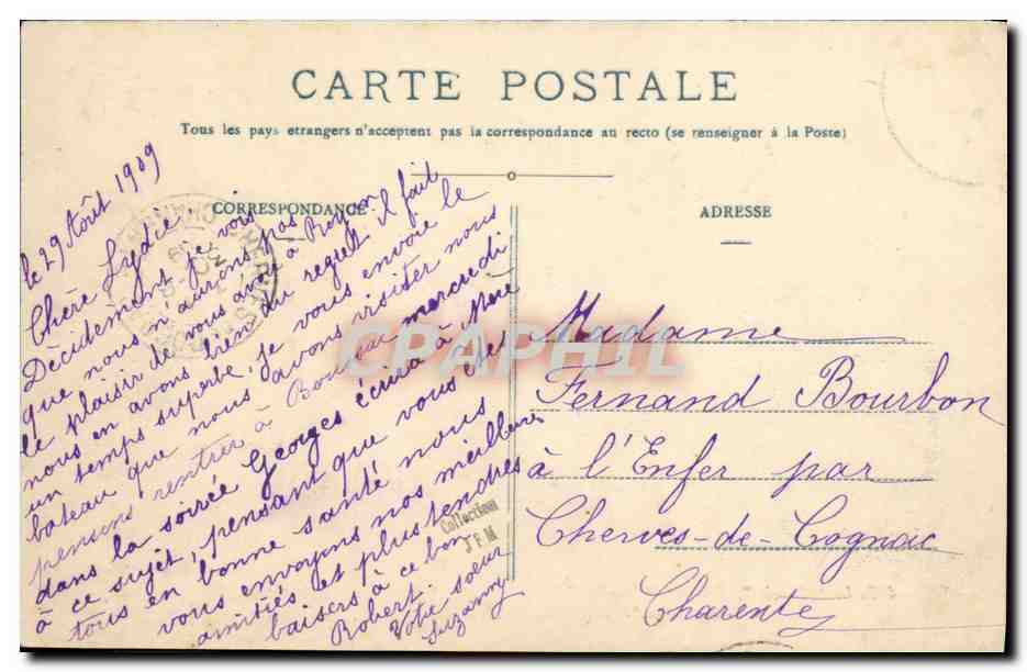 La "Patrie", cuirassé d'escadre de 15.000 tonnes — battant pavillon de l'Amiral de Joncquière, 1909-1910 — A. Bougault — Verso