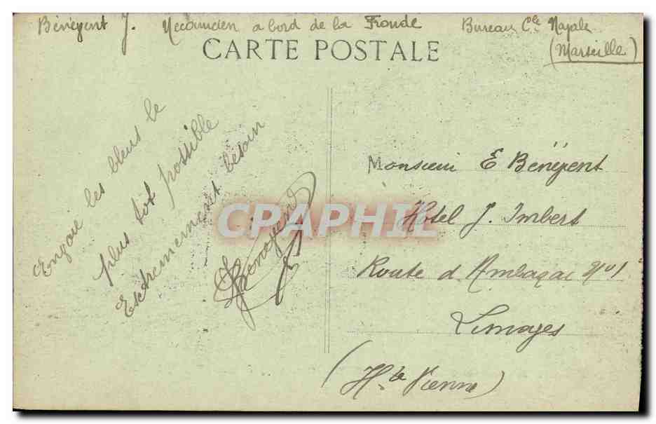 CPA Bateau Guerre La Patrie cuirasse a tourelles — Verso