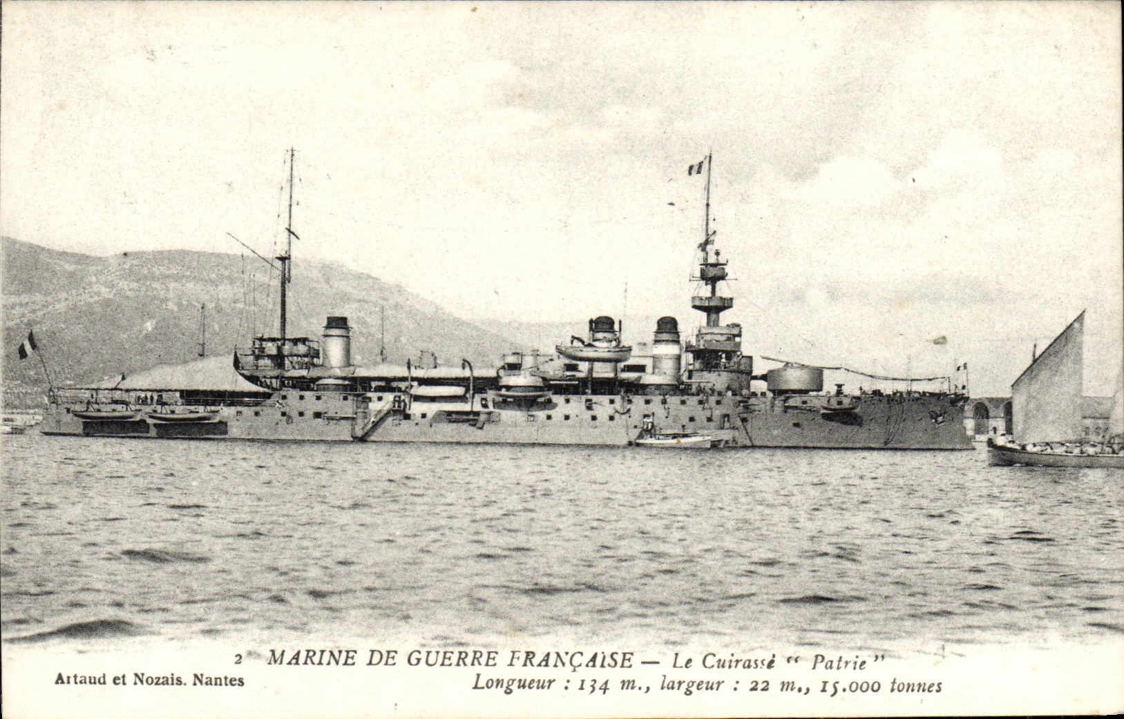 Marina militare francese — Il corazzata "Patrie" — Artaud et Nozais, Nantes