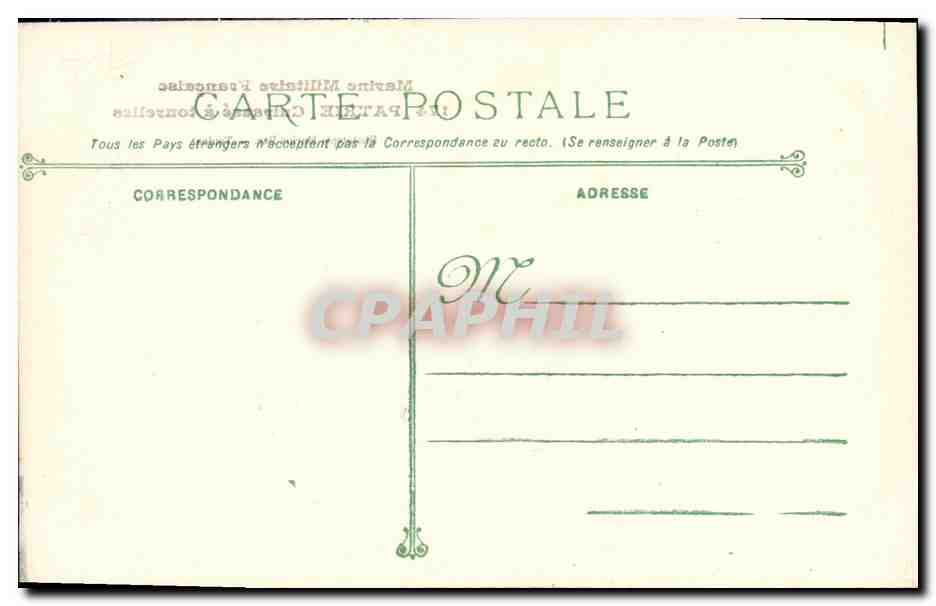 CPA Bateau Guerre La Patrie cuirasse a tourelles — Verso