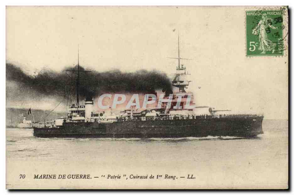 CPA Bateau Guerre La Patrie cuirasse d escadre de 15000 tonnes