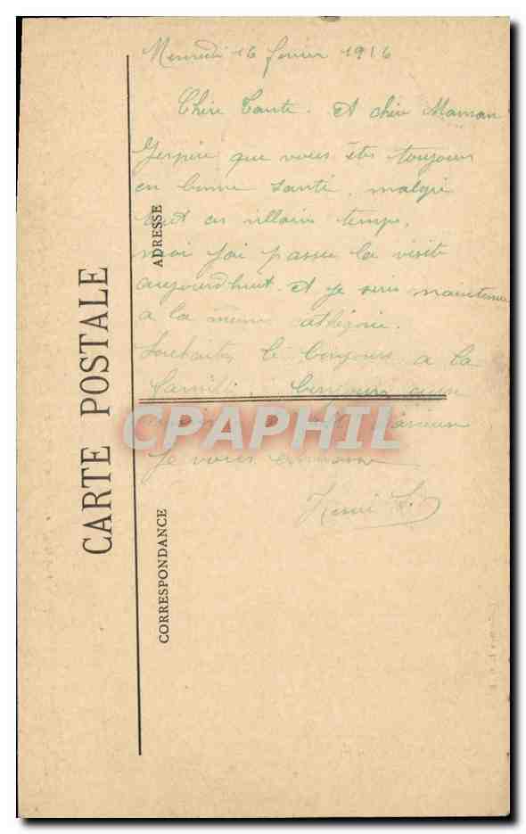 Le Cuirassé « Patrie » pendant une Tempête — Gros temps sur les Côtes de la Manche — Collection L. G. B. — Reverso