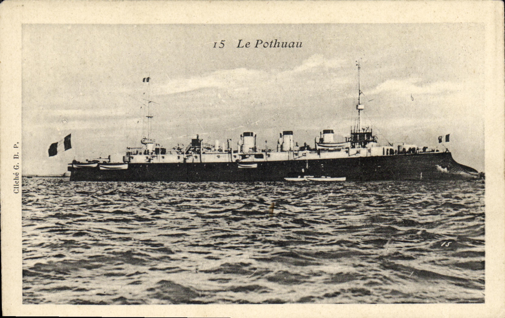 Le Pothuau — Navire de guerre français — Cliché G. B. P. n°15