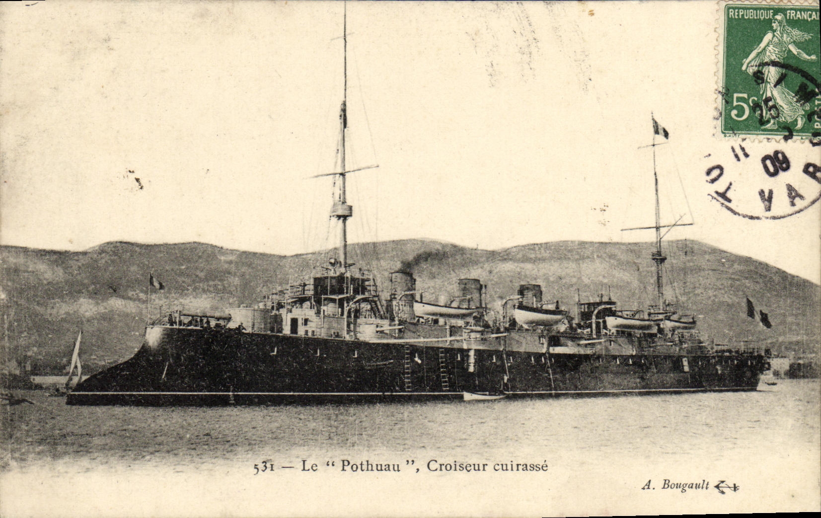 Le "Pothuau", Croiseur cuirassé — A. Bougault, n°531