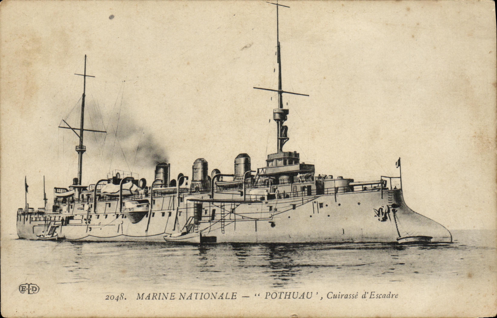 CPA Bateau Guerre Le Pothuau Croiseur cuirasse d escadre