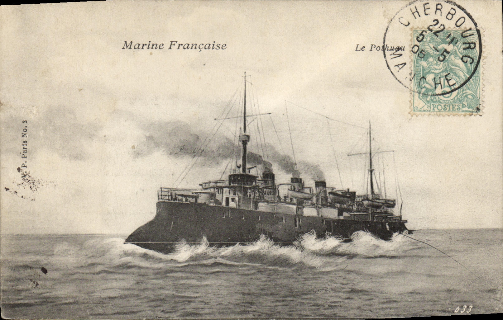 Bateau de guerre — Marine Française — P. Paris No.3