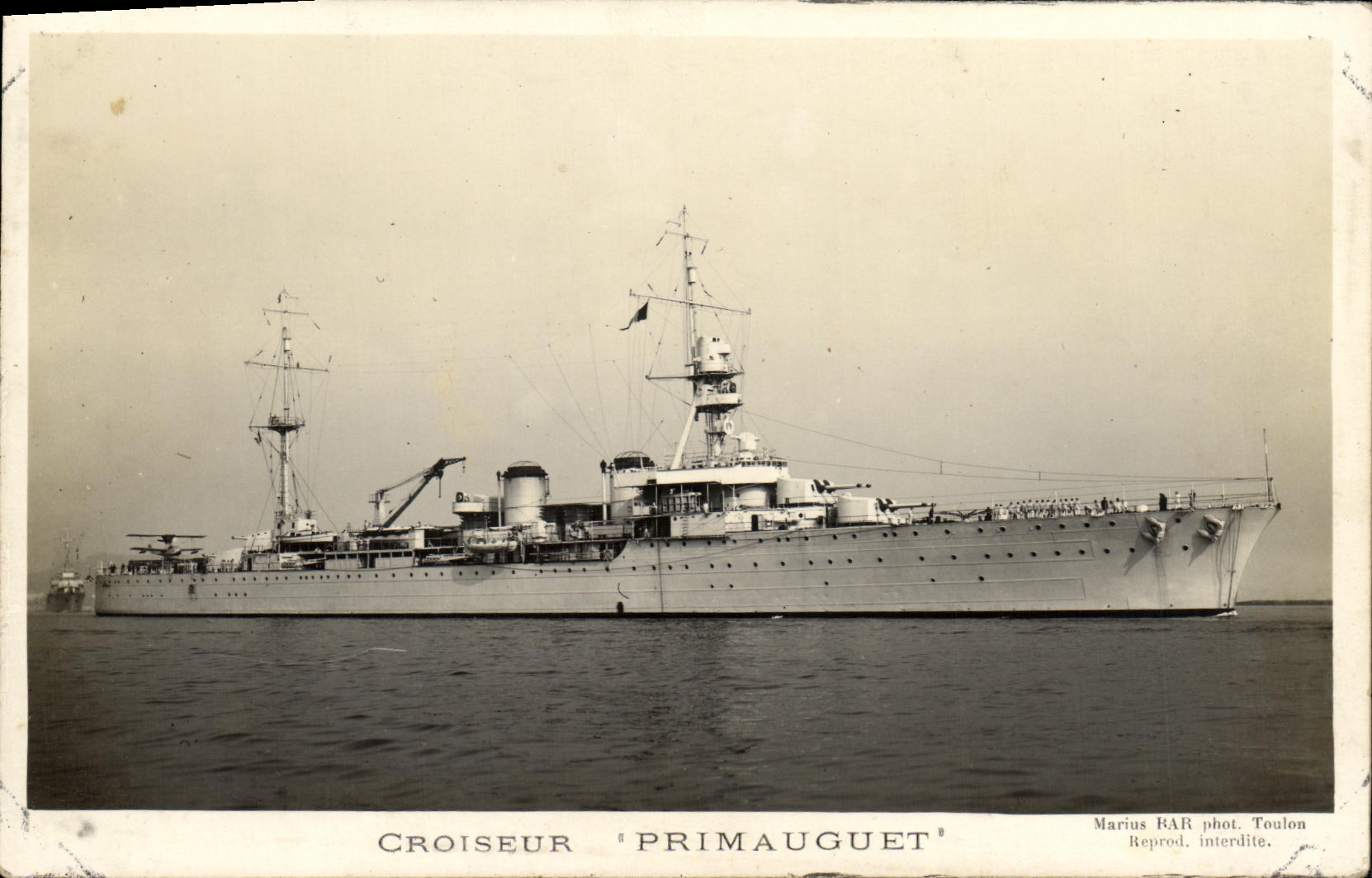 CPA Bateau Guerre Croiseur Primauguet