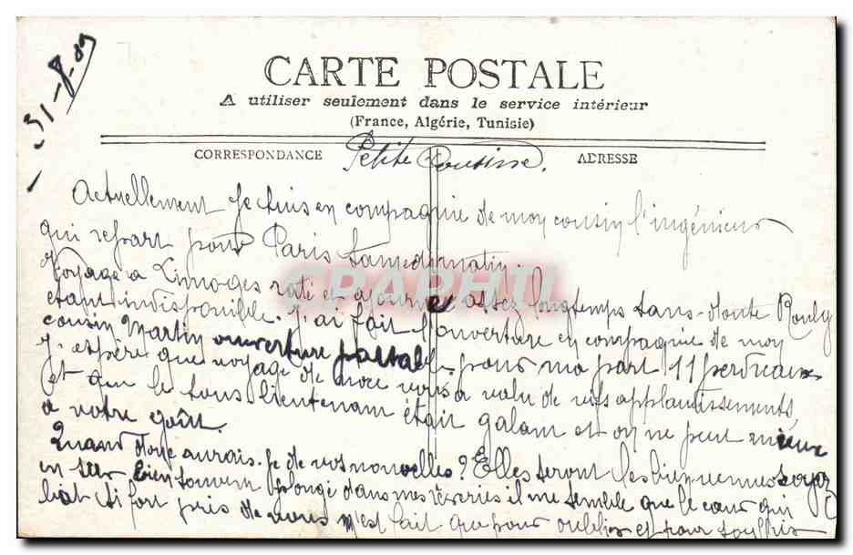 Cherbourg - Le "Protet" — vue portuaire avec navire et barque — éditeur BORDENES, PARIS — Reverso