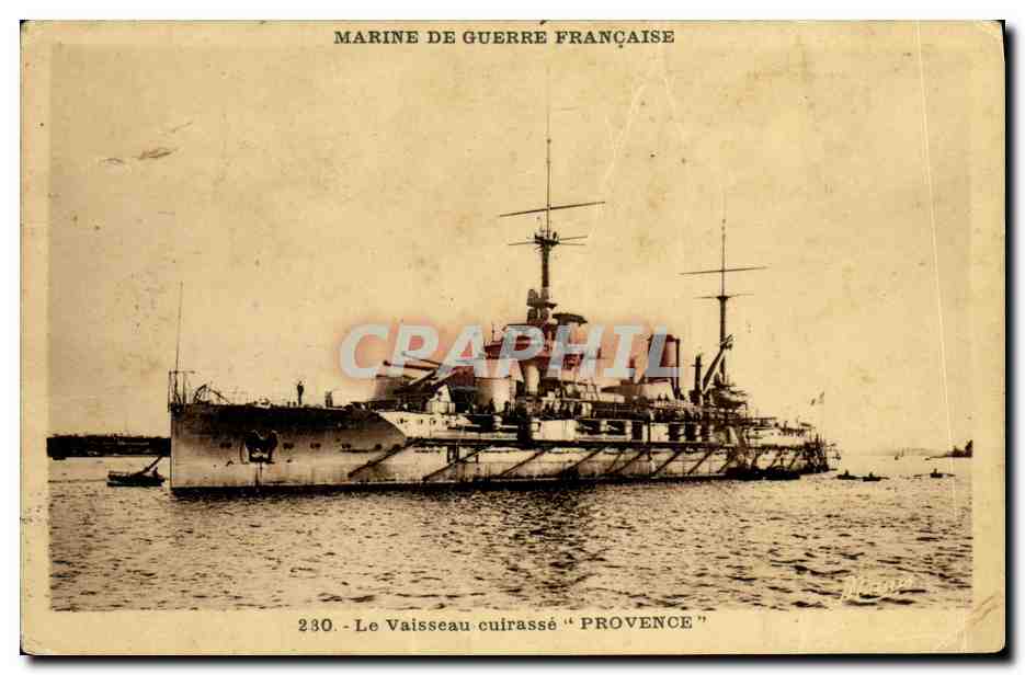 CPA Bateau Guerre Cuirasse d escadre Provence