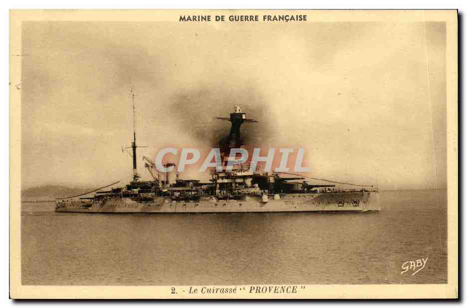CPA Bateau Guerre Cuirasse Provence