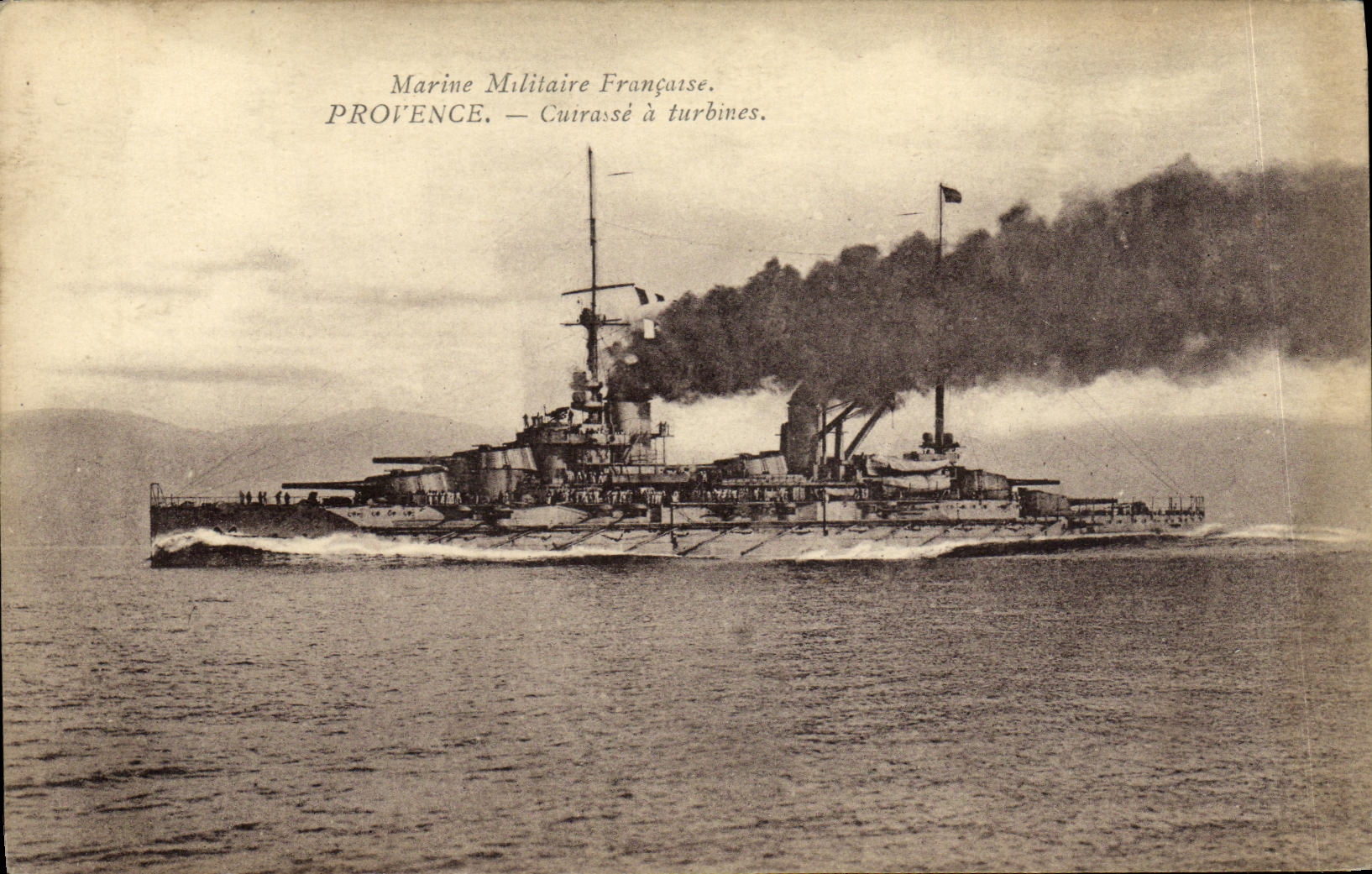 Provence — Cuirassé à turbines — Marine Militaire Française