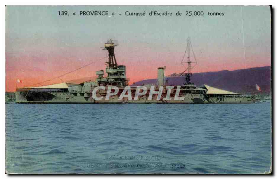 CPA Bateau Guerre Cuirasse a turbines Provence