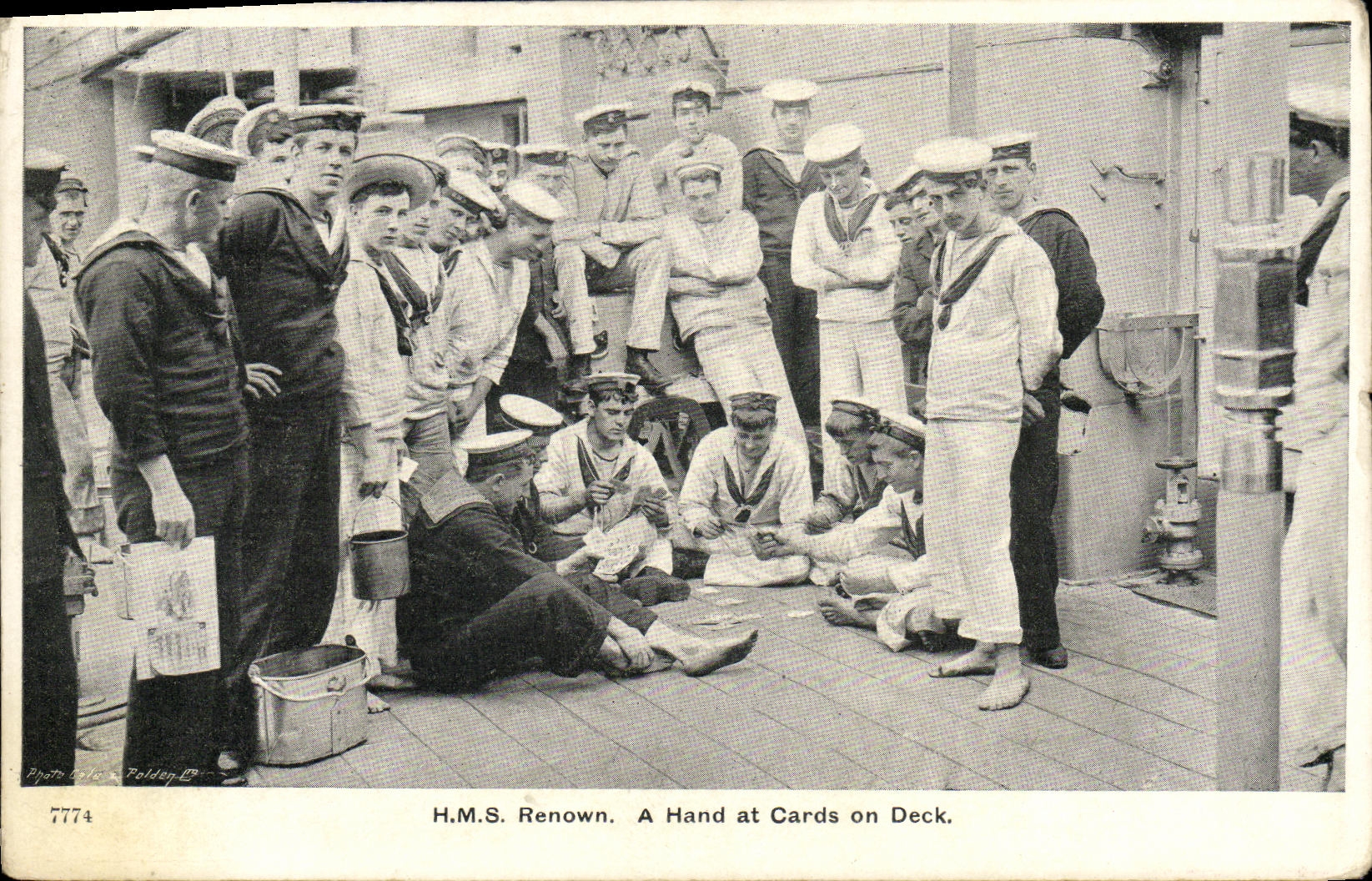H.M.S. Renown — A Hand at Cards on Deck — Pipote & Co. Ltd. n° 7774