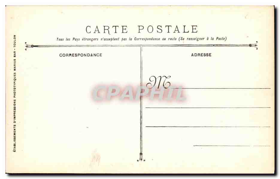 Cuirassé République — Marine Militaire Française — Guerre 1914-15-16-17 — Achterkant