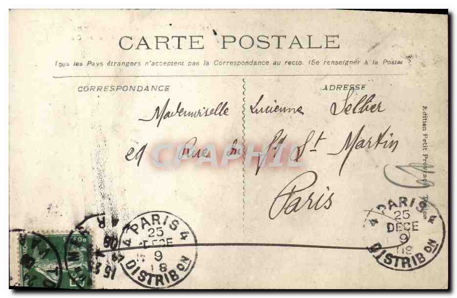CPA Bateau Guerre Republique Croiseur Cuirasse de 1ere classe — Verso