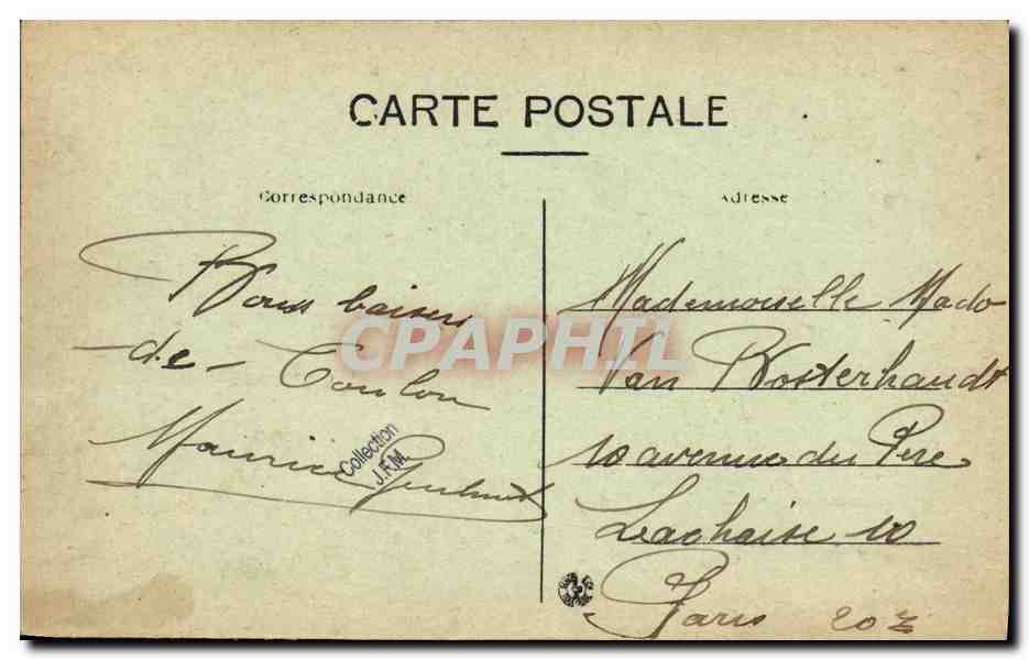 Cuirassé de 1er rang B.C. — Marine de Guerre — République — n° 208 — Verso