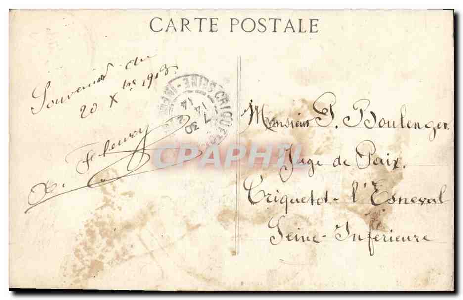 CPA Bateau Guerre Republique Cuirasse de 1er rang  — Verso