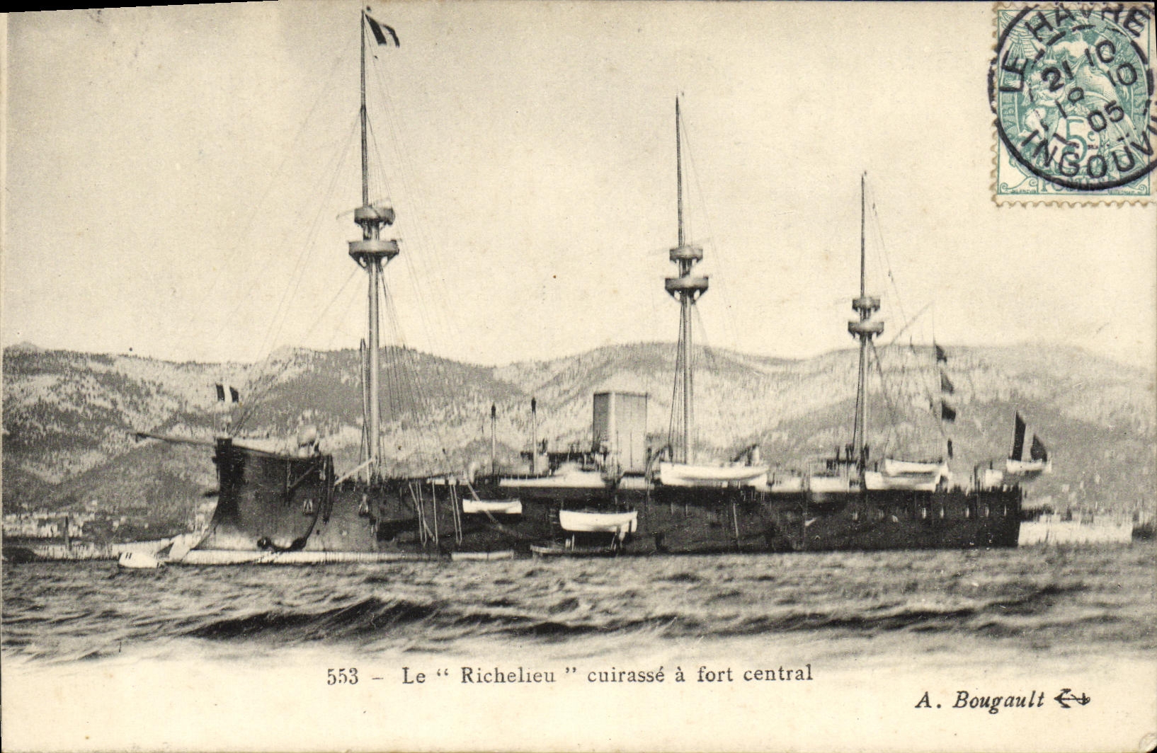 El "Richelieu" acorazado con fuerte central — A. Bougault n°553
