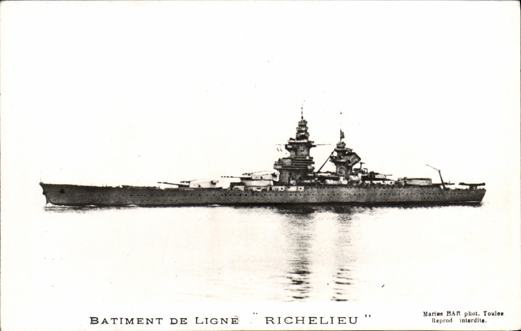 CPSM Bateau Guerre Batiment de guerre Richelieu