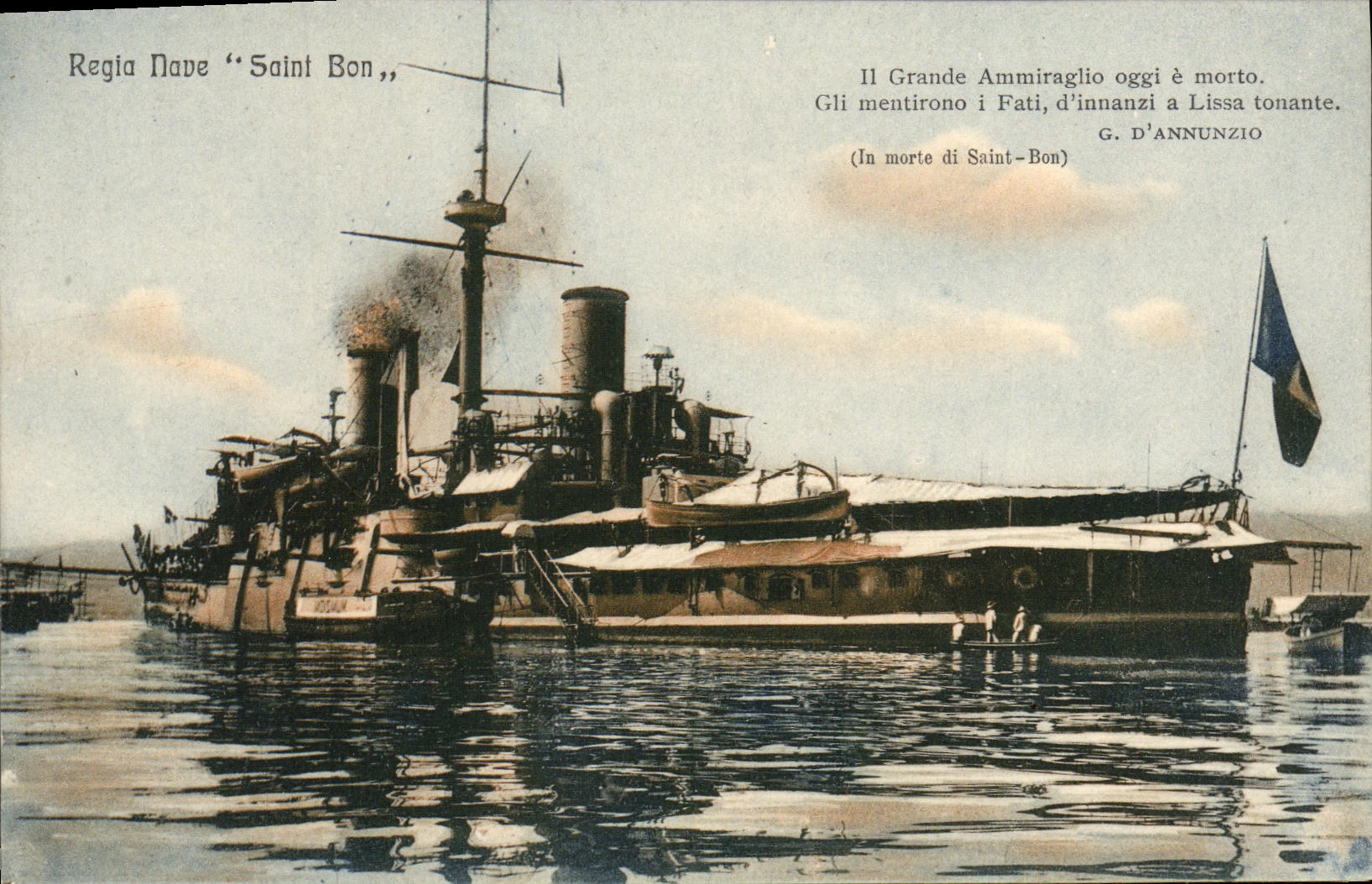CPA Bateau Guerre Regia Nave Saint Bon 