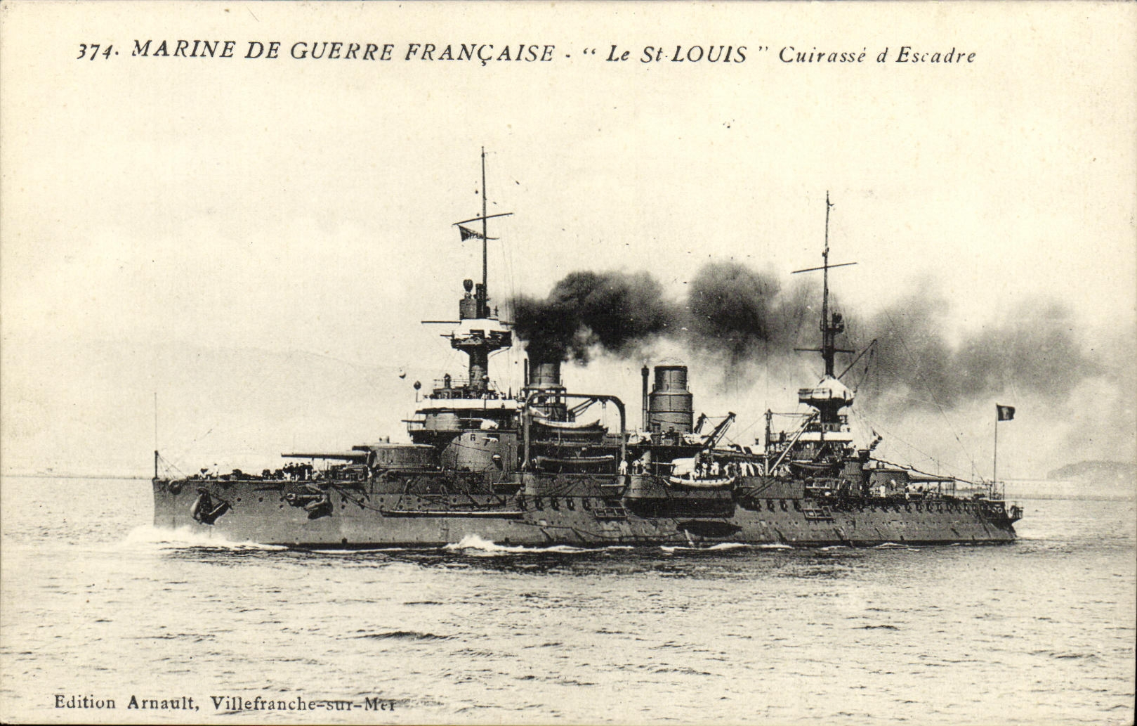 CPA Bateau Guerre Le St Louis Cuirasse d escadre