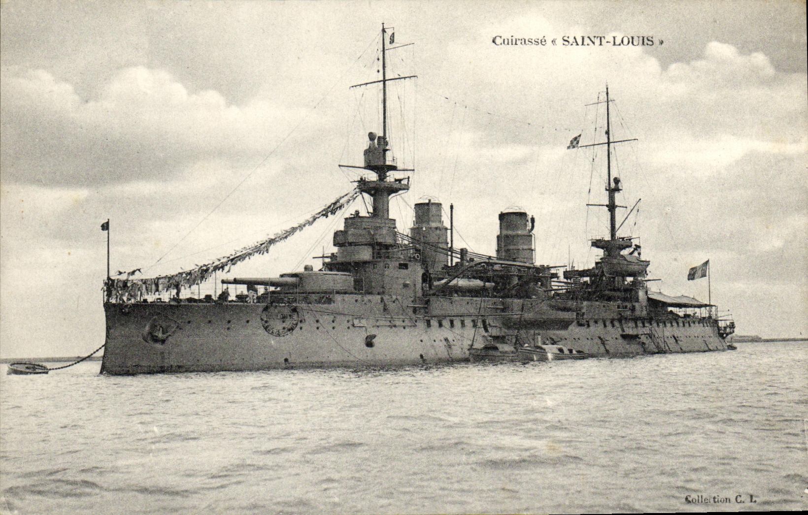 CPA Bateau Guerre Saint Louis Cuirasse a tourelles