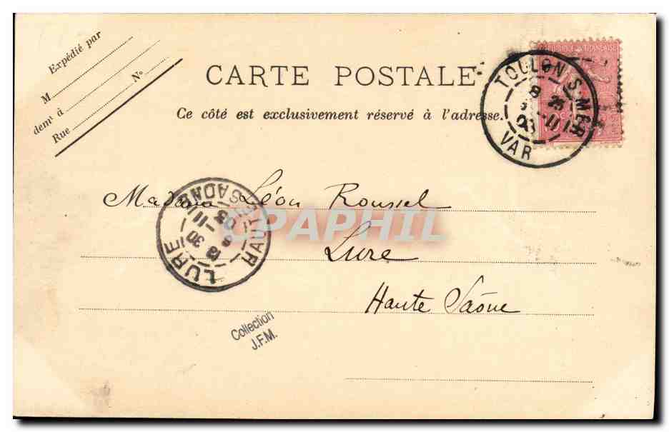 Le Saint-Louis — cuirassé d'escadre — Marine Française — cliché Giraud — Achterkant