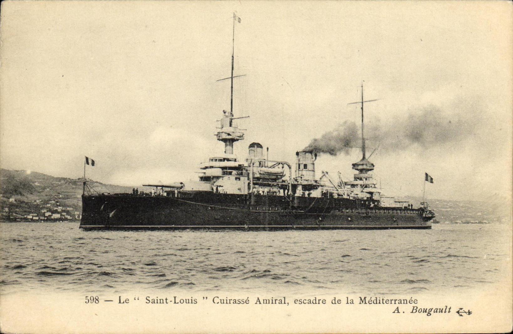 Der "Saint-Louis" Eisenklasse-Admiral, Mittelmeeres-Flotte — A. Bougault n°598