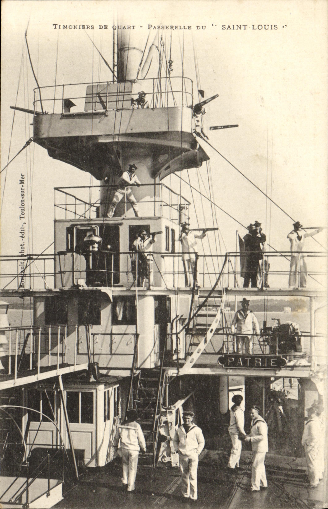 Timoniers de quart - Passerelle du 'Saint-Louis' — Toulon-sur-Mer, éditeur Domonauli