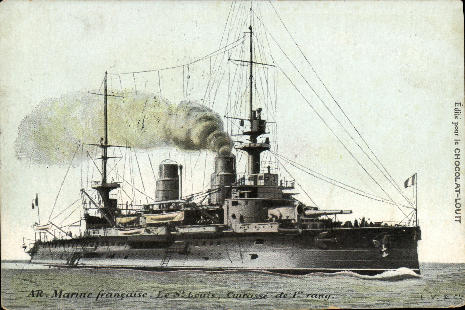 CPA Bateau Guerre Saint Louis Cuirasse de 1er rang