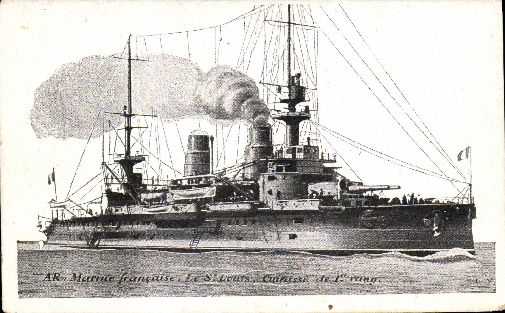 CPA Bateau Guerre Saint Louis Cuirasse de 1er rang