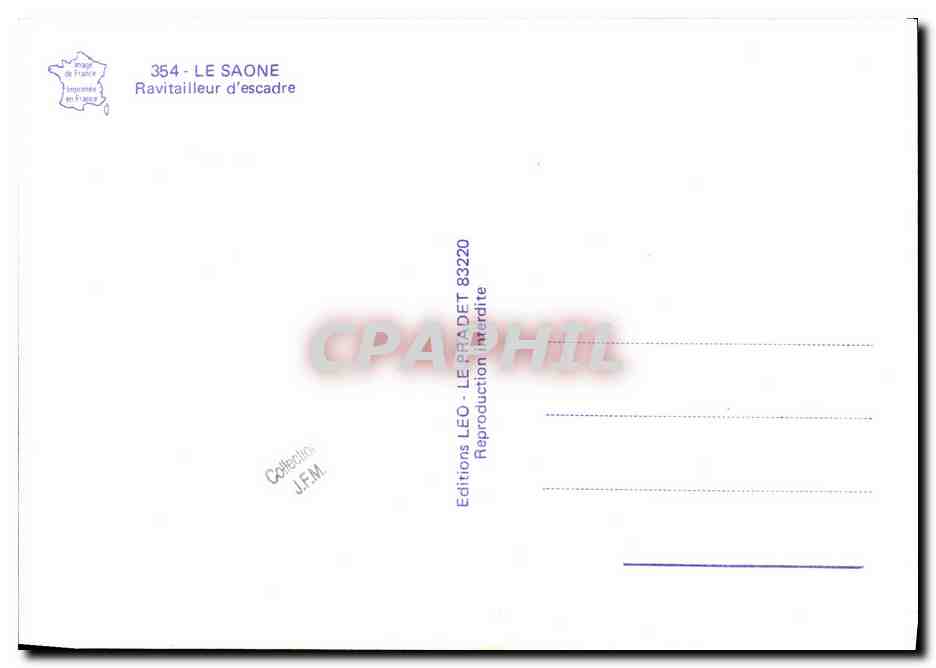 CPM Bateau Guerre La Saone  — Verso