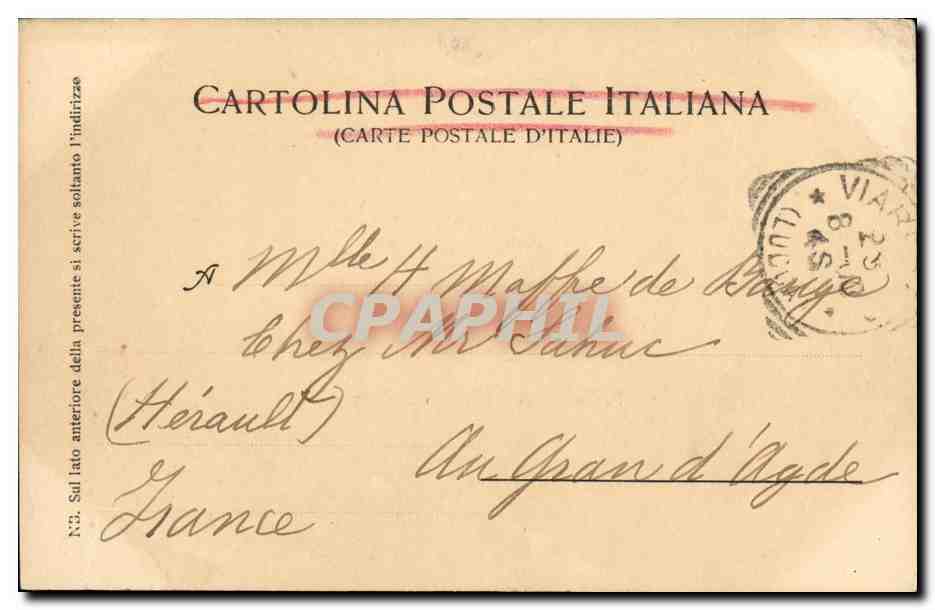 CPA Bateau Guerre R Corazzata italiana Sardegna — Verso