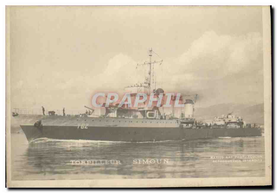 CPA Bateau Guerre Torpilleur Simon