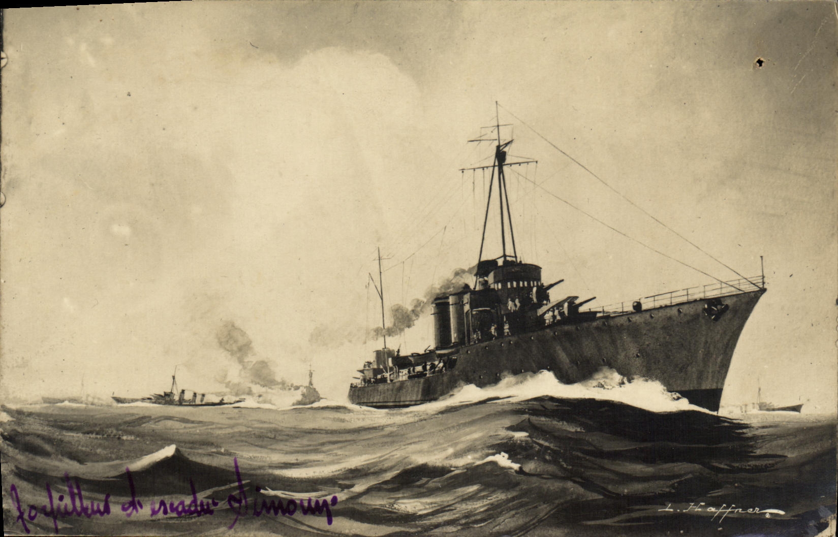 CPA Bateau Guerre Torpilleur d escadre Simon Haffner