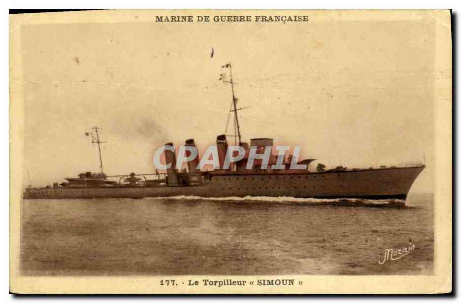 CPA Bateau Guerre Torpilleur Simon