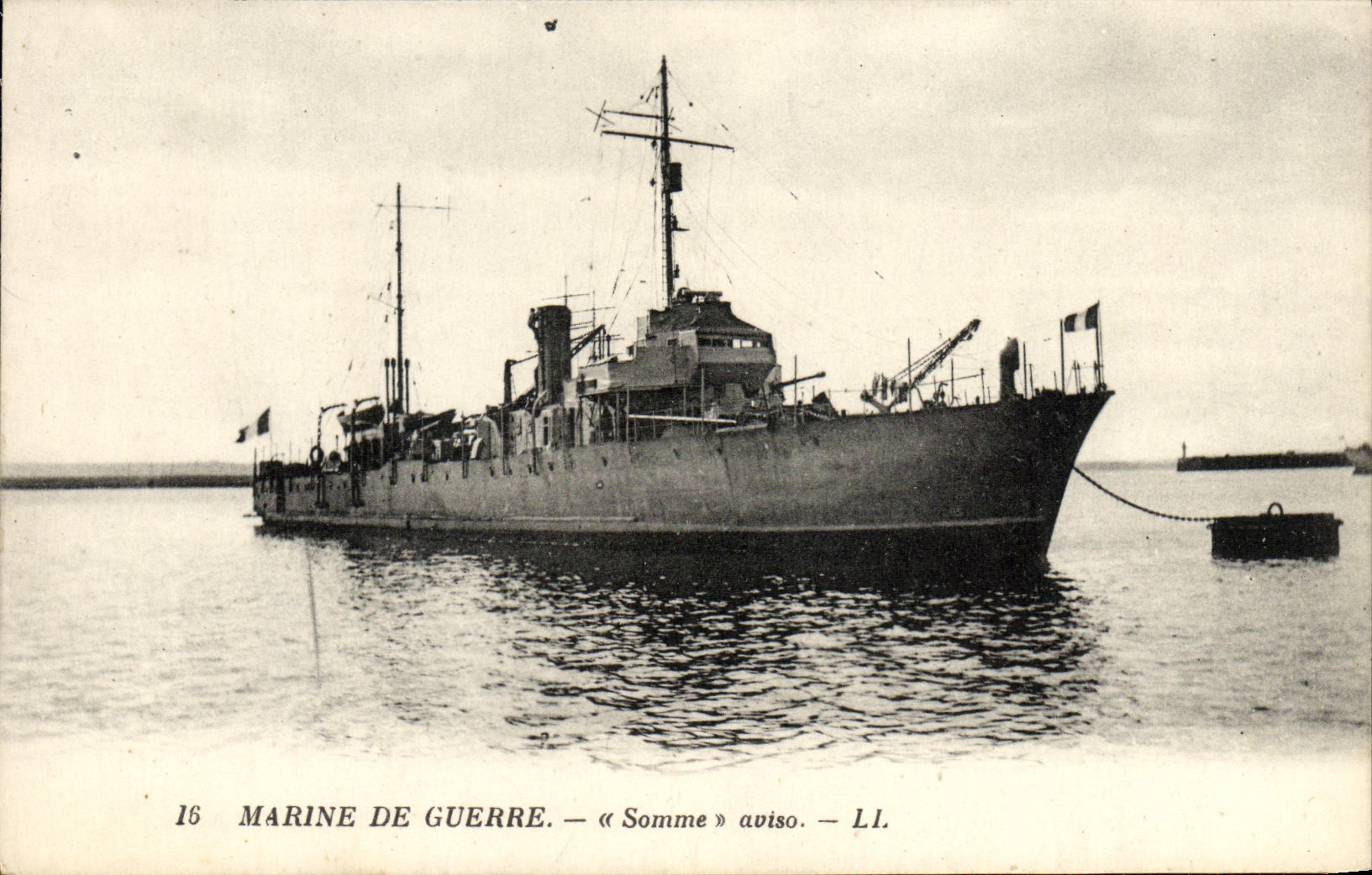 Marine de guerre — « Somme » aviso — LL. — Éditeur Léty et Neurquin, n°16