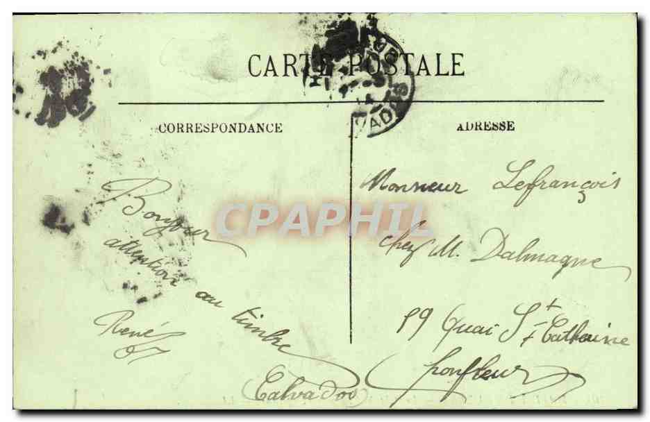 Marine de guerre — Le "Spahi", contre-torpilleur — LL. — N° 101 — Verso