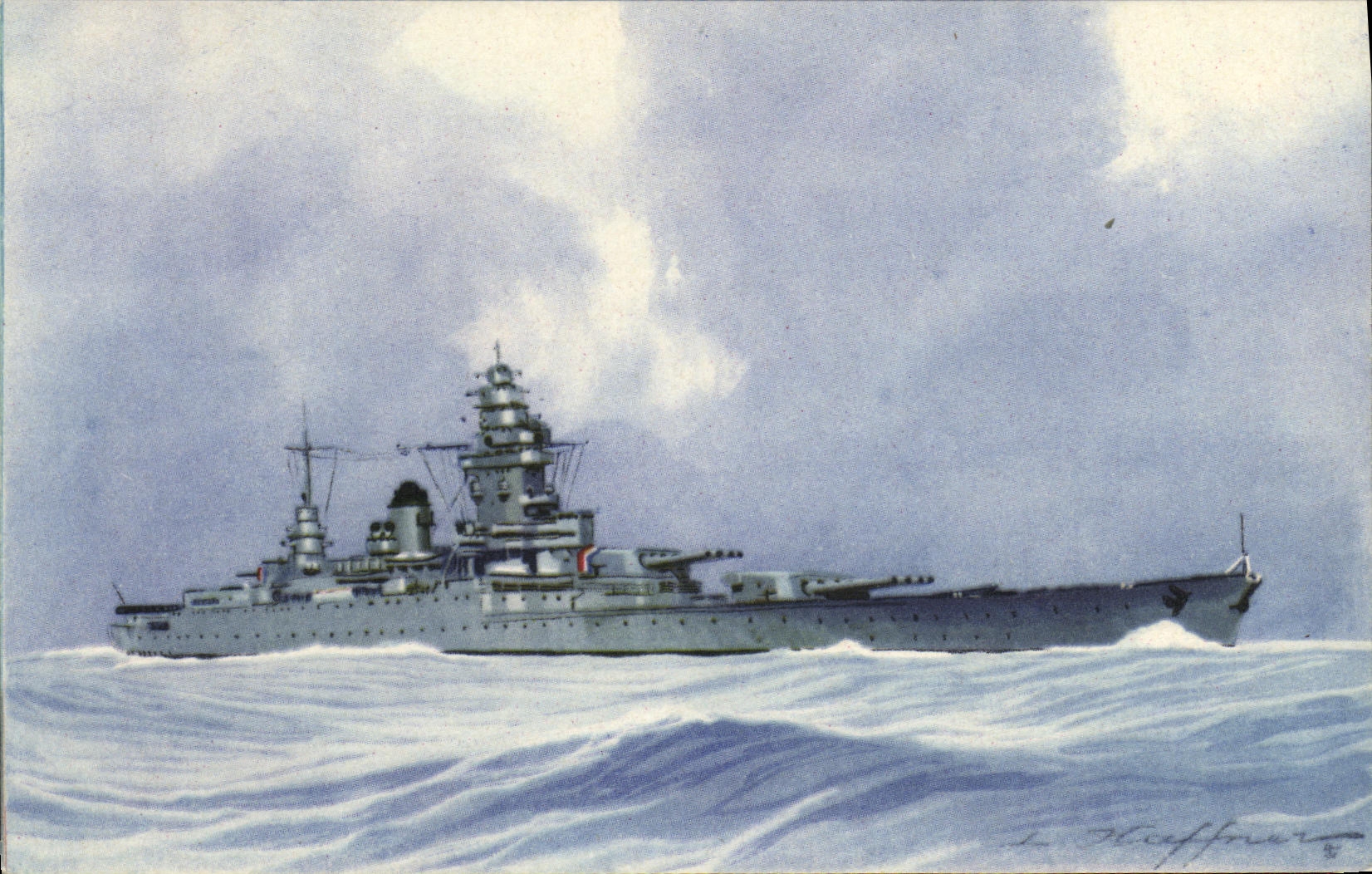 CPA Bateau Guerre Cuirasse Strasbourg Haffner